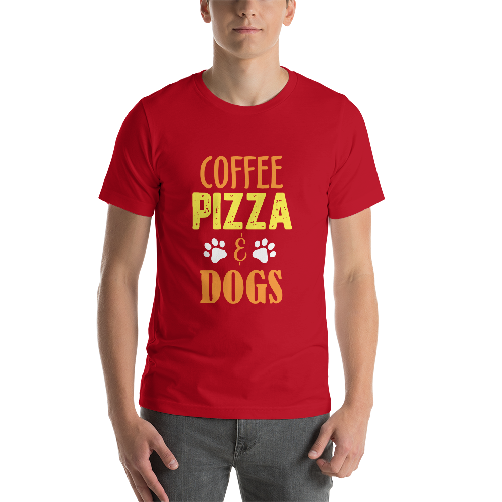 Coffee Pizza Dogs Unisex T-Shirt
