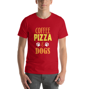 Coffee Pizza Dogs Unisex T-Shirt