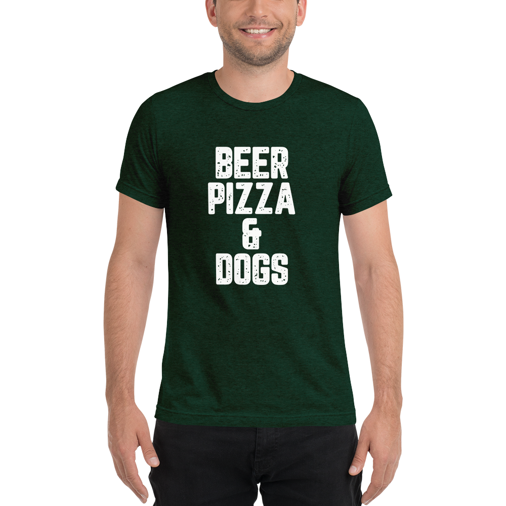 Beer Pizza & Dogs Short sleeve t-shirt