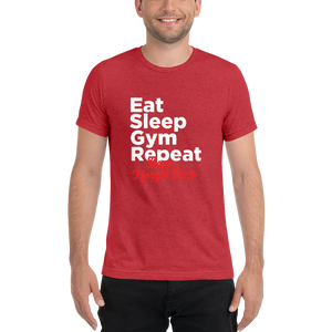 Eat Sleep Gym Repeat Short sleeve t-shirt