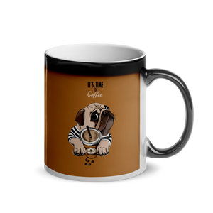 "It's coffee time" Cool Mug for a gift or you personally. Glossy Magic Mug