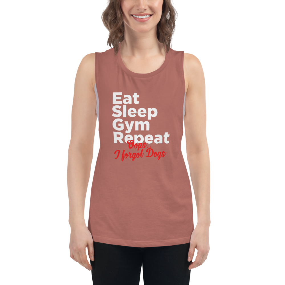 Ear Sleep Gym Repeat Ladies’ Muscle Tank