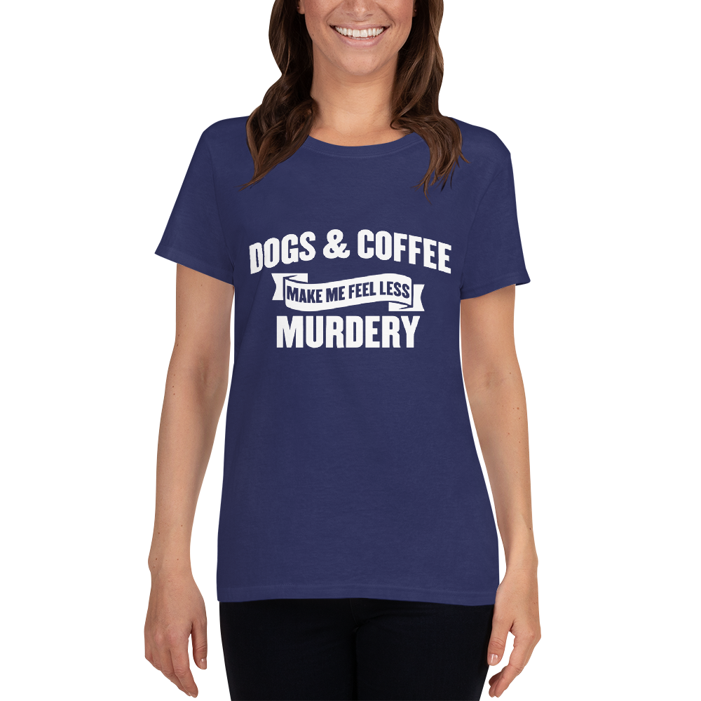 Dogs & Coffee Makes Me Feel Less short sleeve t-shirt